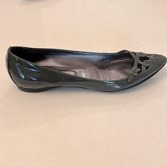 Sigerson Morrison Ballet Flats with Pointed Toe Leather Details Size 7 - Picture 6 of 6